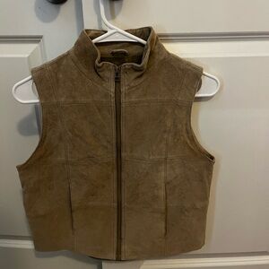 Classic Tan Suede Vest for Women